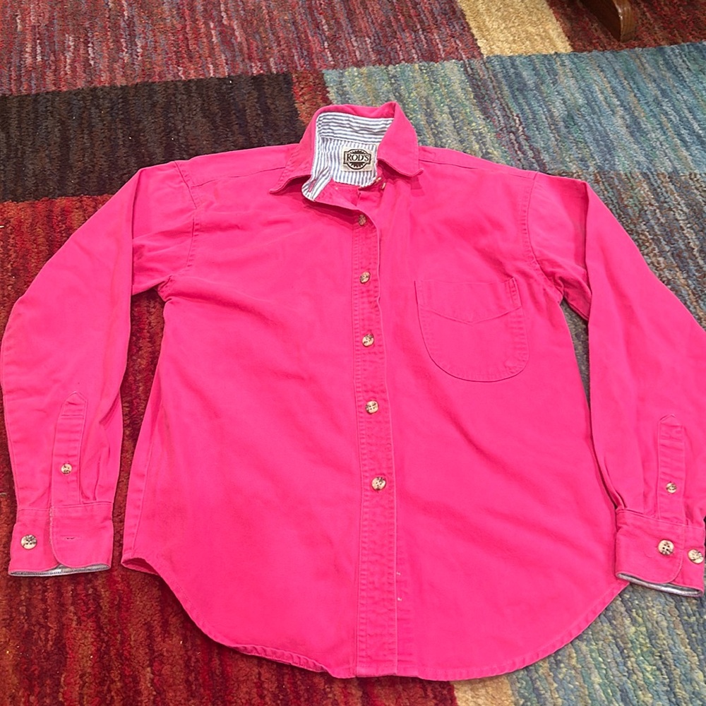 Rods western wear hot pink button down shirt